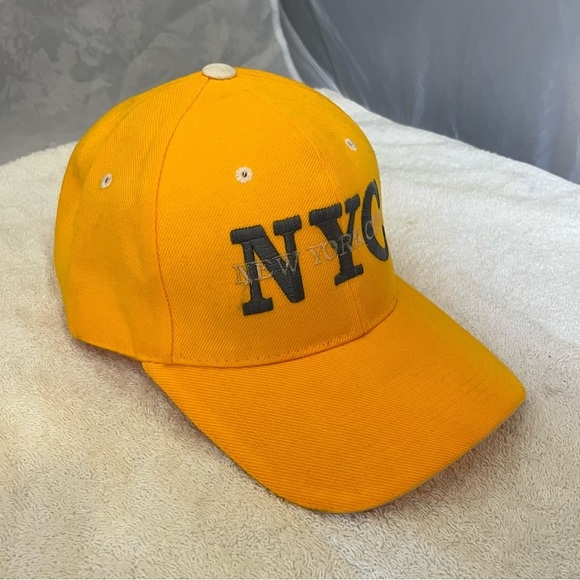 Yellow Adjustable "NYC" Cotton Baseball Cap - Picture 11 of 14